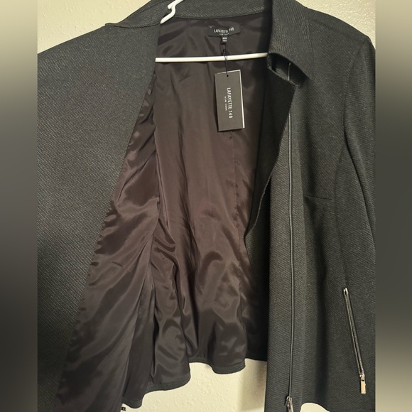Lafayette 148 New York Charcoal Gray Asymmetrical Blazer | NWT - Picture 7 of 13